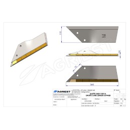 AILETTE ADAPTABLE LEMKEN 360X110X14  3374420 N