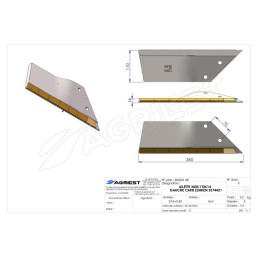 AILETTE ADAPTABLE LEMKEN 360X110X14  3374421 N