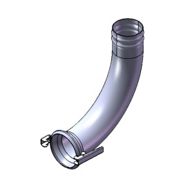 COUDE 90° FEMELLE-LISSE Ø150  BRUT PR CONE CA OUTCHOUC