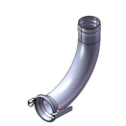 COUDE 90° FEMELLE-LISSE Ø200  BRUT PR CONE CA OUTCHOUC