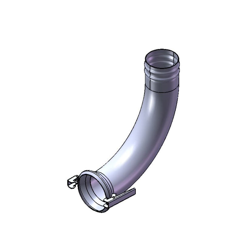 COUDE 90° FEMELLE-LISSE Ø200  BRUT PR CONE CA OUTCHOUC