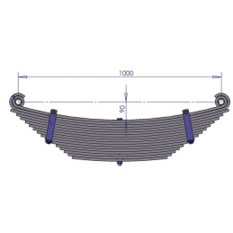RESSORT DE FLECHE TRANSVERSAL 17 LAMES 90X12