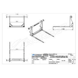 PIC'BAL MX AVEC 2 DENTS 1100X36 PERCE GRIS