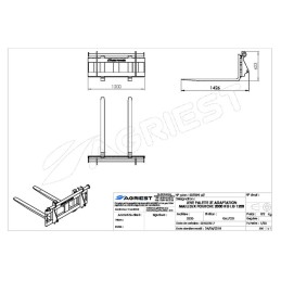 LEVE PALETTE 2T FOURCHE 1200 TYPE MX