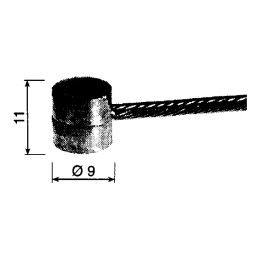 CABLE SOUPLE 19 BRINS EMBOUT TAMBOUR 9 x 11