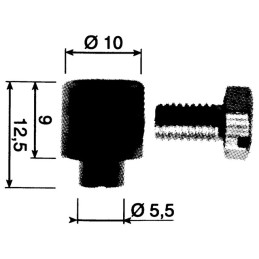 SERRE CABLE CYLINDRE PERCE Ø 3,5MM LE SACHET DE 10