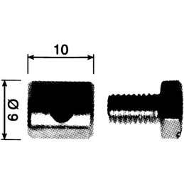 SERRE CABLE CYLINDRE PERCE Ø 3,5MM LE SACHET DE 10