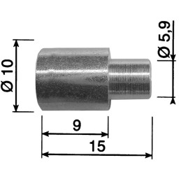 BUTEE GAINE Ø10MM CREUSEE 6,2M PERCEE 3,5MM