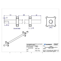 ARBRE ENTRAIN. Ø30 LG 775 CH80X12 EA 555