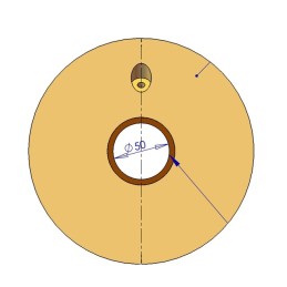 POULIE Ø 200 HAUTEUR 70 BAGUE Ø50 + TROU M8