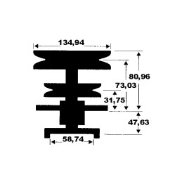 PALIER POUR AYP (121657|121617) COUPE 127CM
