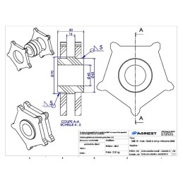 NOIX 12X42 5 EMP MECANO Ø 40