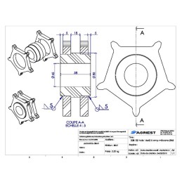 NOIX 14X42 5 EMP MECANO Ø 45