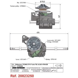BOITIER DE TRACTION POUR AL-KO (470142 46/52RT)