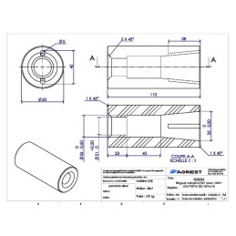 BAGUE ADAPTATION PR DENT Ø35NERVUREE