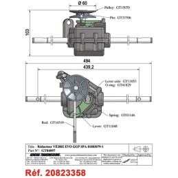 BOITIER DE TRACTION POUR CASTEL GARDEN (81003079/1)
