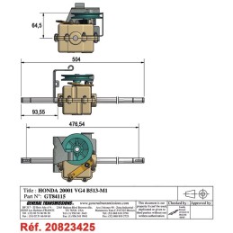 BOITIER DE TRACTION POUR HONDA (20001VG4B513)