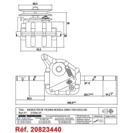 BOITIER DE TRACTION POUR HONDA (20001VH38522)
