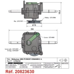 BOITIER REDUCTEUR TONDEUSE/DEBROUSSAILLEUSE