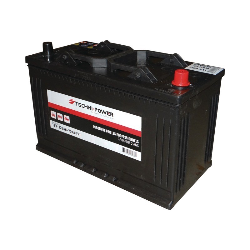BATTERIE 12V-120AH/750A + A DROITE TECHNI-POWER TALON