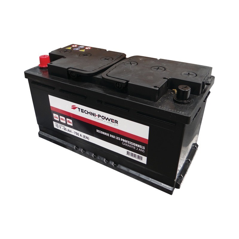 BATTERIE 12V-95AH/750A + A GAUCHE TECHNI-POWER