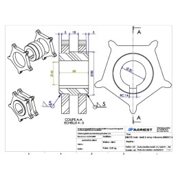 NOIX 14X42 5 EMP MECANO Ø 50RC14