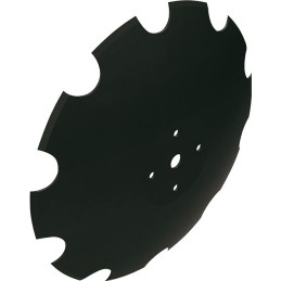 DISQUE CRENELE Ø510X4 4 TROUS TYPE POTTINGER AVEC TROU CENTRAL AGRI-POWER