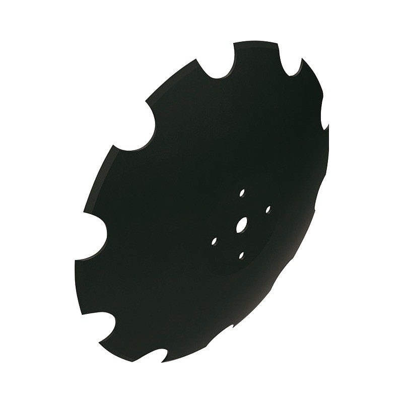 DISQUE CRENELE Ø510X4 4 TROUS TYPE POTTINGER AVEC TROU CENTRAL AGRI-POWER