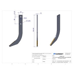 DENT DE BUTTEUSE CARBURE TYPE BASELIER 900197 HT360 EP 10 mm