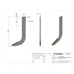 DENT DE BUTTEUSE CARBURE TYPE RUMPTSTAD RS189 EP 10mm