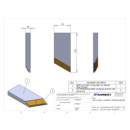 BEC A SOUDER 170X70X20 DROITCARB