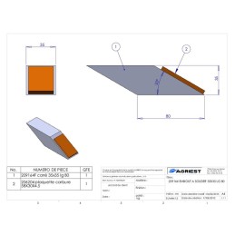 EMBOUT A SOUDER 35X35 LG 80