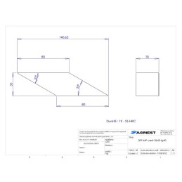 EMBOUT A SOUDER 35X35 LG 80