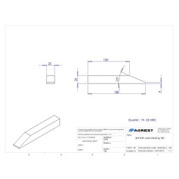 EMBOUT A SOUDER 25X25 LG 180
