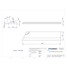 AILERON A SOUDER 320X70X14 DAGRISEM