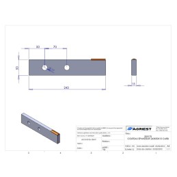 COUTEAU EPANDEUR 243X50X152 TRS Ø17 EA 70 CAR RBURE