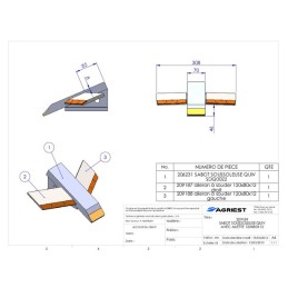 SABOT SOUS SOLEUR ADAPT QUIVOGNE 23 + AILERON N CARB