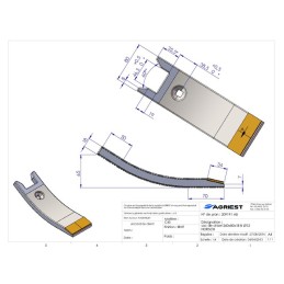 BEC DE DECHAUMAGE 260X80X18 B CARB Horsch 340 0.60.850