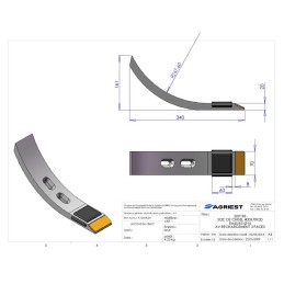 SOC DE CHISEL 400X70X20 EA45-85 Ø14 RECHAR. 3 3 FACES CARB