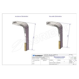 DENT HERSE ADAPTABLE LEMKEN 3377049 (F) 2 PLA Q. CARB D