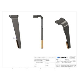 DENT HERSE ADAPTABLE SULKY 980308 (F) 2 PLAQ. CARB D