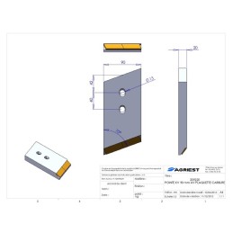 POINTE ADAPTABLE KV CARBURE GAUCHE LG 90mm