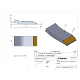 BEC A SOUDER 160X70X20 CINTRE CARB