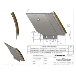 CONTRE LAME GRAND MODELE HT290 EA80 DROIT MIC HEL CARBURE