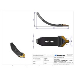 SOC DE CHISEL 410X120X20 V EA45-85 Ø12 RECHAR R CARB.