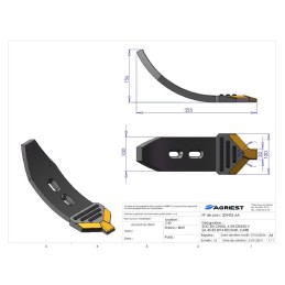 SOC DE CHISEL 410X120X20 V EA45-85 Ø14 RECHAR R CARB.