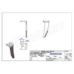 DENT HERSE ADAPTABLE AMAZONE 967496 (F) ea140 0 3PLAQ CARB D