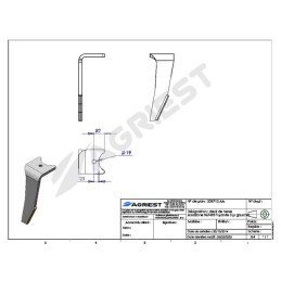 DENT HERSE ADAPTABLE AMAZONE 967495 (F) ea140 0 3PLAQ CARB G
