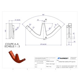 PATIN EXTERIEUR 90°DEGRE TYPE CU.