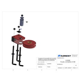 POULIE COMPLETE Ø 180 CU (AVEC CARTER)